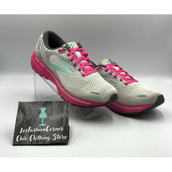 Brooks Ghost 14 Women's Oyster/Yucca/Pink Running Shoes Sneakers Size 9.5 3219 - Picture 11 of 16